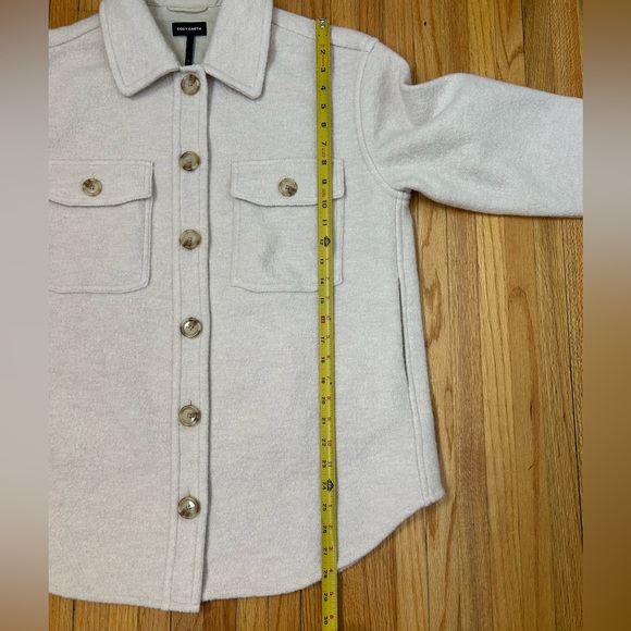 Cozy Earth Women's Bouclé Wool Shacket Alabaster - Picture 9 of 9